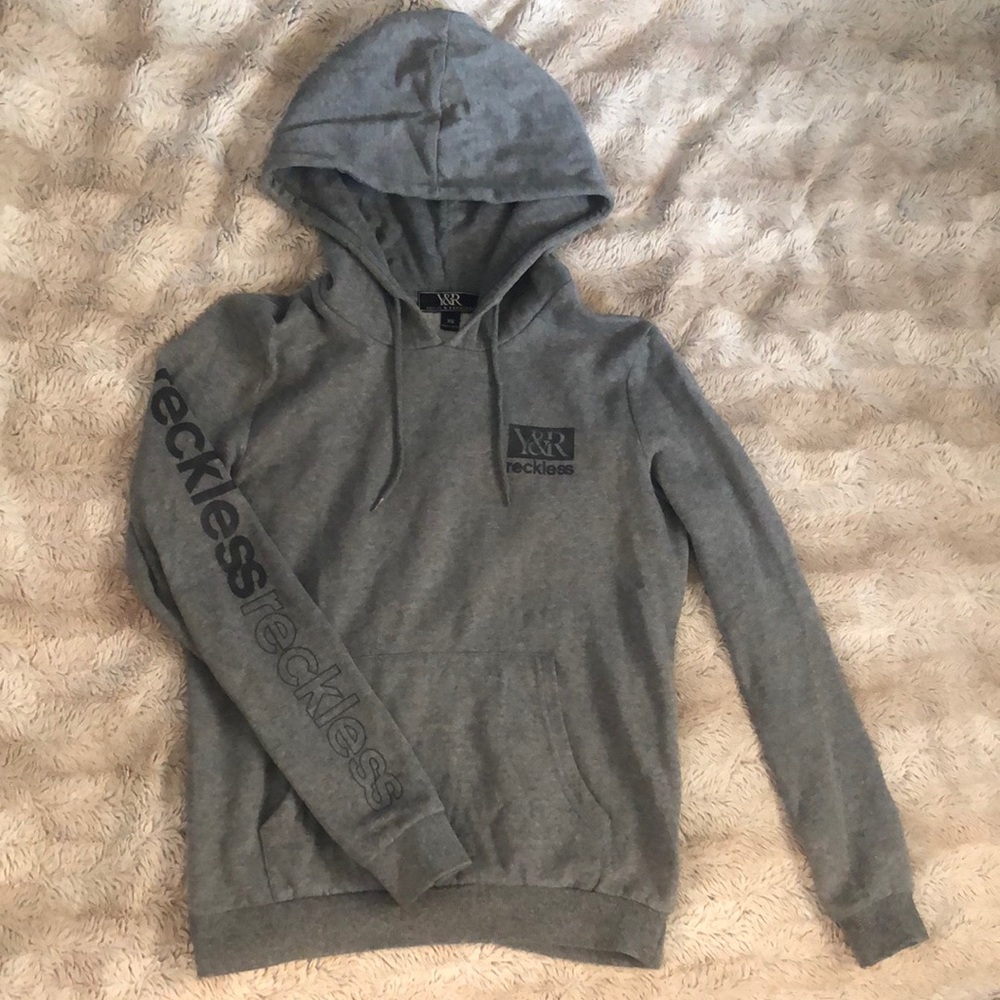 Gray YOUNG & RECKLESS hoodie